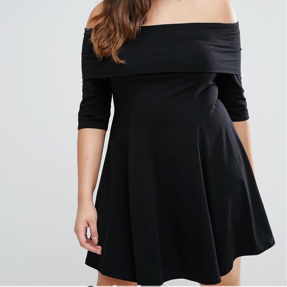 Black ASOS skater dress. NWT